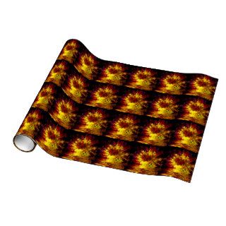 Abstract digital fire gift wrap