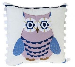 Susan Graver Home 16x16 Decorative Owl Pillow —