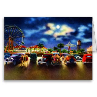 Amusement Park Folly Beach South Carolina Greeting Card