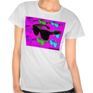 FUN IN THE SON  LADIES PINK GLASSES TEE SHIRTS