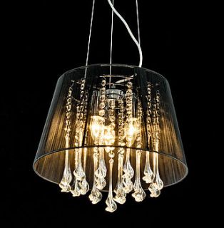 shaded crystal drop chandelier by made with love designs ltd