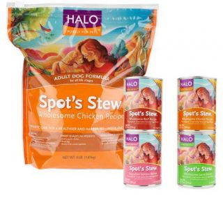 HALO Spots Stew Dog Formula Wet & Dry Food 5 pc. Sampler —