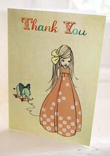 eight girlie thank you cards by belle & boo