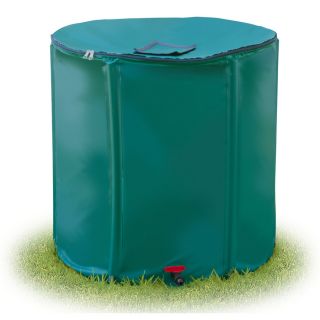 STC 104 Gallon Green Plastic Rain Barrel with Diverter and Spigot