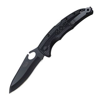 SOG SP 03 SOGzilla Small Folding Knife Black TiNi 427670
