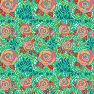 roses wrapping paper by emma randall illustration