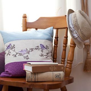 birdsong cushion by helen steel