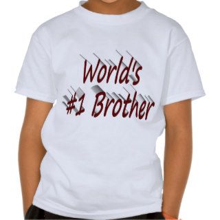 World's #1 Brother 3D Shirt, Burgundy