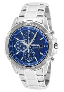 Seiko SSC141  Watches,Mens Chronograph Blue Textured Dial Stainless Steel, Chronograph Seiko Quartz Watches