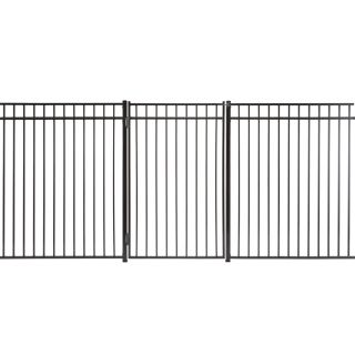 Merchants Metals Black Galvanized Steel Fence Gate (Common 72 in x 42 in; Actual 68 in x 38 in)