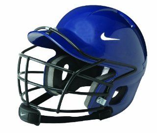 Nike Show Batting Helmet with Cage Chin Strap (Navy, Osfm)  Baseball Batting Helmets  Sports & Outdoors