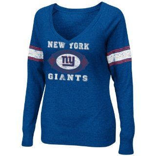 Giants Sweatshirt  New York Giants Womens O.T. Queen IV Fleece V Neck Pullover Sweatshirt   Royal Blue  Sports Fan Apparel  Sports & Outdoors