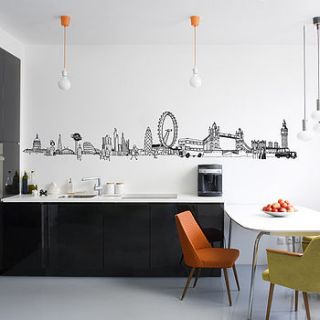 london skyline vinyl wall sticker by posh totty designs interiors