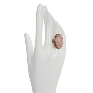 Rose Quartz and Rhodolite Vermeil Ring