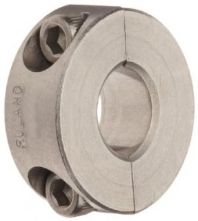 Ruland SP 20 SS Two Piece Clamping Shaft Collar, Stainless Steel, 1.250" Bore, 2 1/16" OD, 1/2" Width Clamp On Shaft Collars