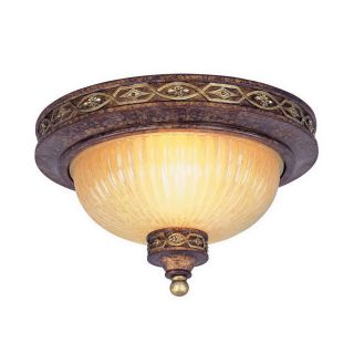 Livex Lighting 11 in W Palacial Bronze Ceiling Flush Mount