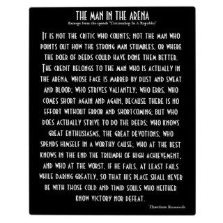 'The Man In The Arena' Plaque