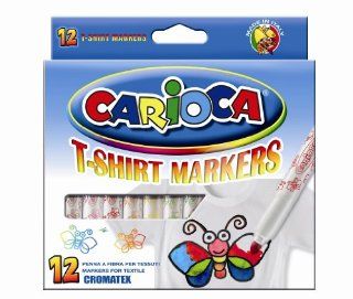 Carioca Cromatex T Shirt Fabric Markers (Set of 12 Markers) Toys & Games
