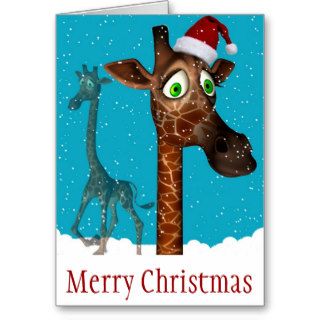 Christmas Giraffe Card