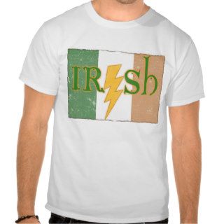 Irish Flag Lightning Bolt Shirt