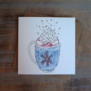 hot chocolate greeting card by charlotte vallance illustration & design