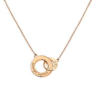 lover's gold plated intertwined necklace by merci maman