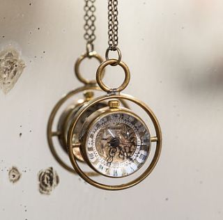 globe watch necklace by rose hill boutique