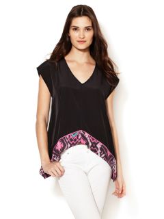 Flo V Neck Handkerchief Top by Hunter Bell