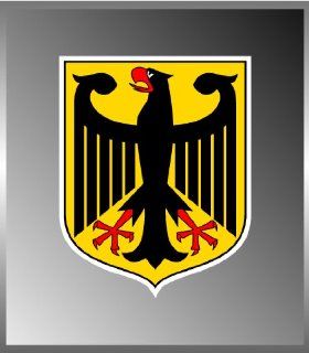 GERMANY COAT OF ARMS DEUTSCHLAND LOGO INSIGNIA VINYL DECAL BUMPER STICKER 4" X 5" 