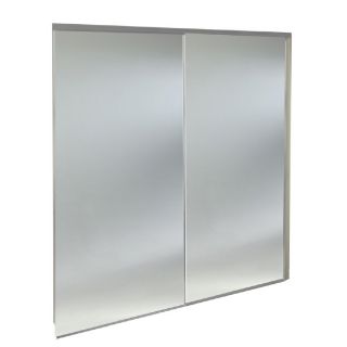 ReliaBilt Polished Chrome Mirrored Sliding Door (Common 80.5 in x 72 in; Actual 80 in x 72 in)