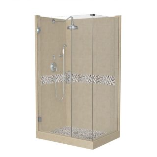 American Bath Factory Java 86 in H x 32 in W x 36 in L Medium with Accent Square Corner Shower Kit