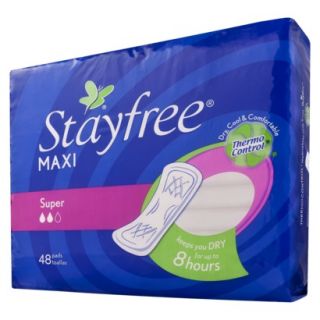 Stayfree No Wings Maxi Super Pads   48 Count