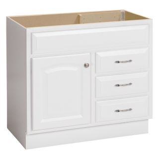 Project Source 36 in W x 21 in D White Traditional Bathroom Vanity