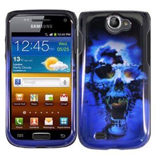 iFase Brand Samsung T679/Exhibit II 4G Cell Phone Blue Skull Protective Case Faceplate Cover Cell Phones & Accessories