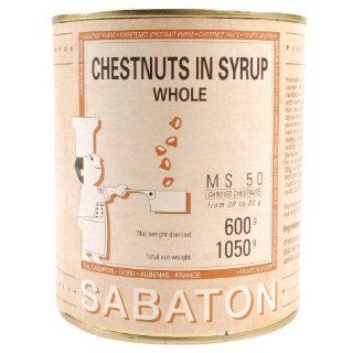 Sabaton France (Chestnuts) Marrons Whole in Syrup, 37 Ounce Can  Baking Supplies  Grocery & Gourmet Food