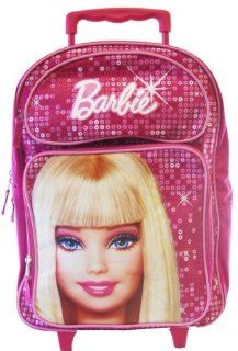 Fashion Barbie Girls Backpack  Full size Barbie Rolling Backpack Sports & Outdoors