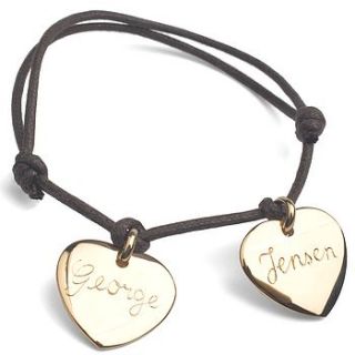 personalised heart charm bracelet by sibylle jewels