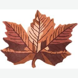 Hand tufted Mandara Fall Leaf Wool Rugs (1'9 x 2') (Set of Mandara Accent Rugs