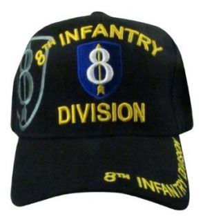 US Warriors Men's U.S. Army 8th Infantry Division Baseball Hat One Size Black at  Mens Clothing store