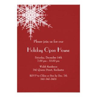 Holiday Open House Offset Snowy Invitation