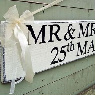 personalised vintage wedding direction sign by potting shed designs