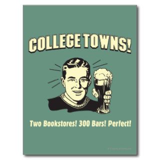 College Towns 2 Bookstores 300 Bars Postcards