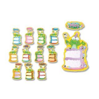 Carson Dellosa 110112 Bulletin Board, "Birthday Frog", 12 Headers/12 Cake Pieces  Themed Classroom Displays And Decoration 