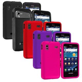 Importer520 5in1 Combo (Hot Pink + Red + BlackX 2+ Purple) Hard Plastic Rubberized Case Cover For Samsung Samsung Captivate Glide SGH i927 (AT&T) Cell Phones & Accessories