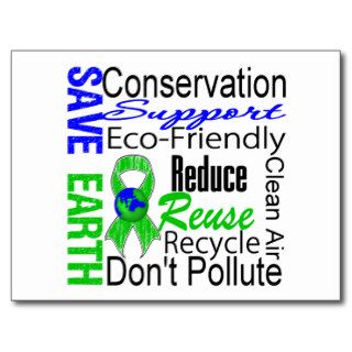 Save Earth Environment Awareness Collage Postcard