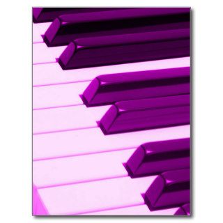 Fusha Pink Piano Or Organ Keyboard Post Card