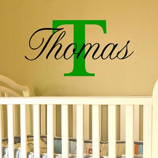 name stickers for walls by wall decals uk by gem designs