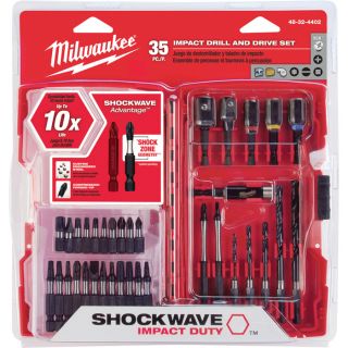 Milwaukee Shockwave Drill/Driver Bit Set — 35-Pc., Model# 48-32-4402  Screwdriver Bits