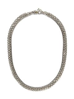 Silver Multi Chain Triple Strand Necklace by Scott Kay
