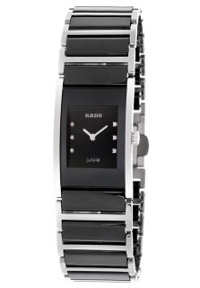 Rado R20786752  Watches,Womens Integral Jubile Diamond Black Dial Black Ceramic & Stainless Steel, Luxury Rado Quartz Watches